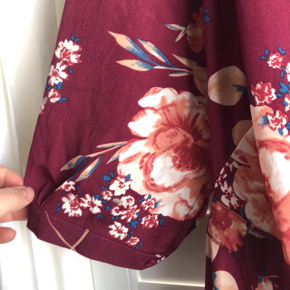 Showpo Burgundy Wrap Maxi Dress - Picture 6 of 8